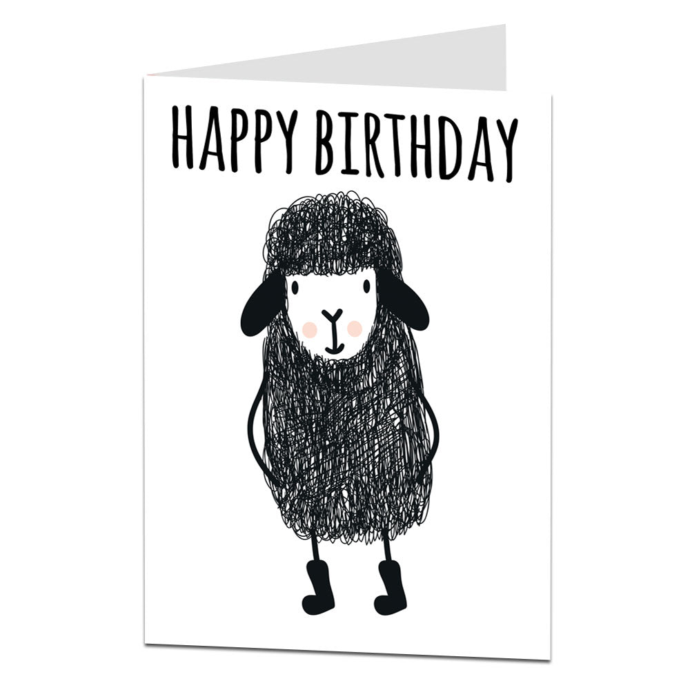 Wolly Sheep Kids Birthday Card