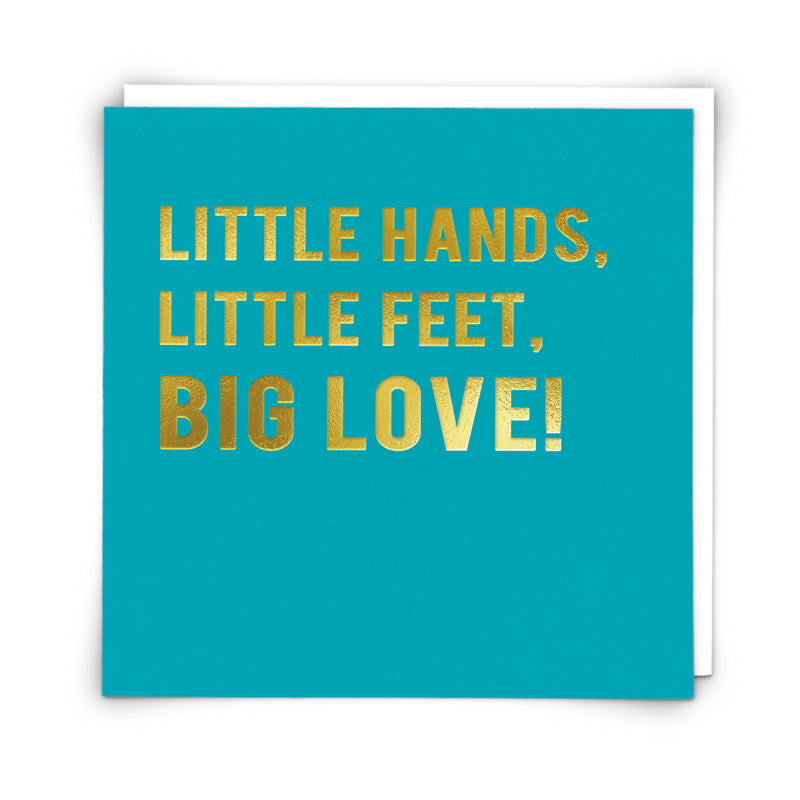 Little Hands Little Feet Big Love New Baby Card