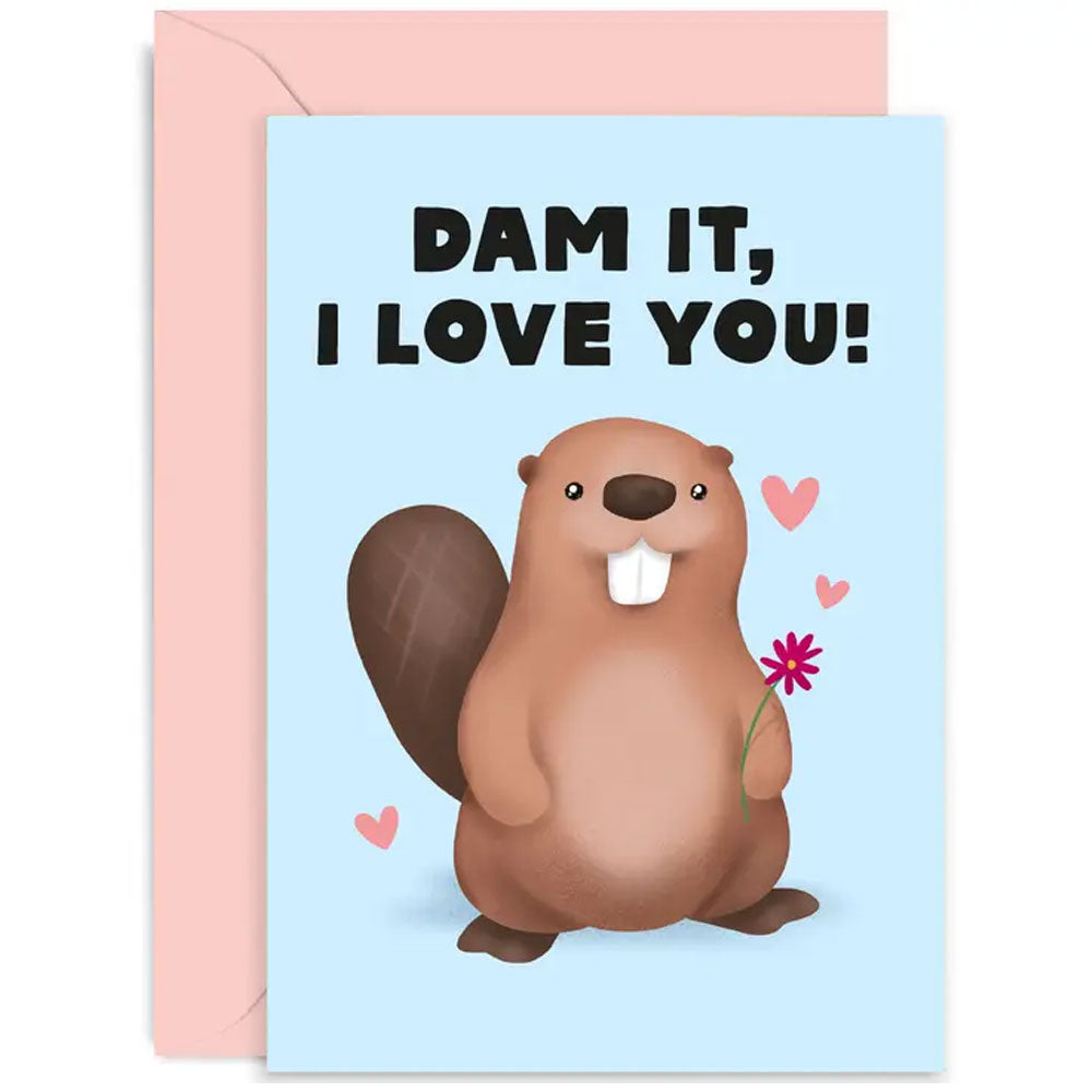 Dam It I Love You Anniversary & Valentine's Day Card