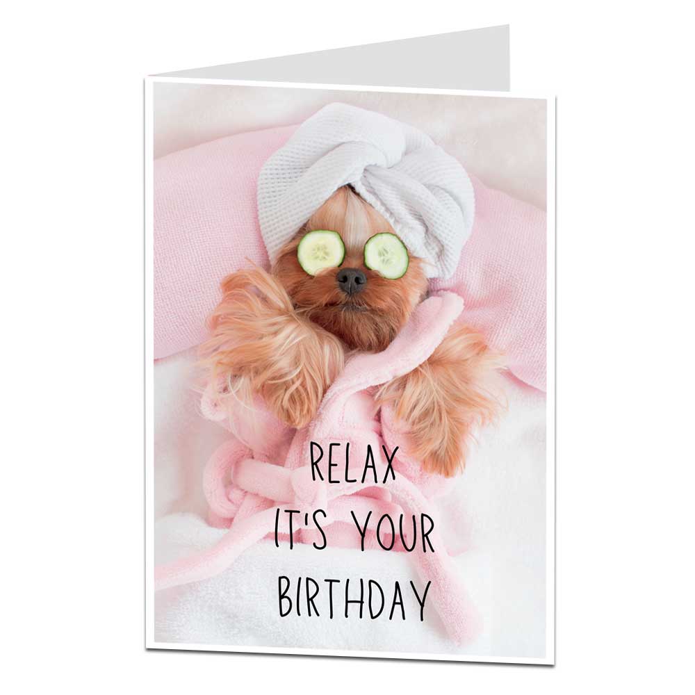 Relax It's Your Birthday Dog Spa Card