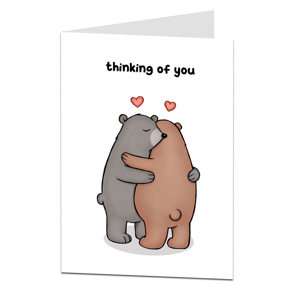Thinking Of You Sympathy Card Bear Hug