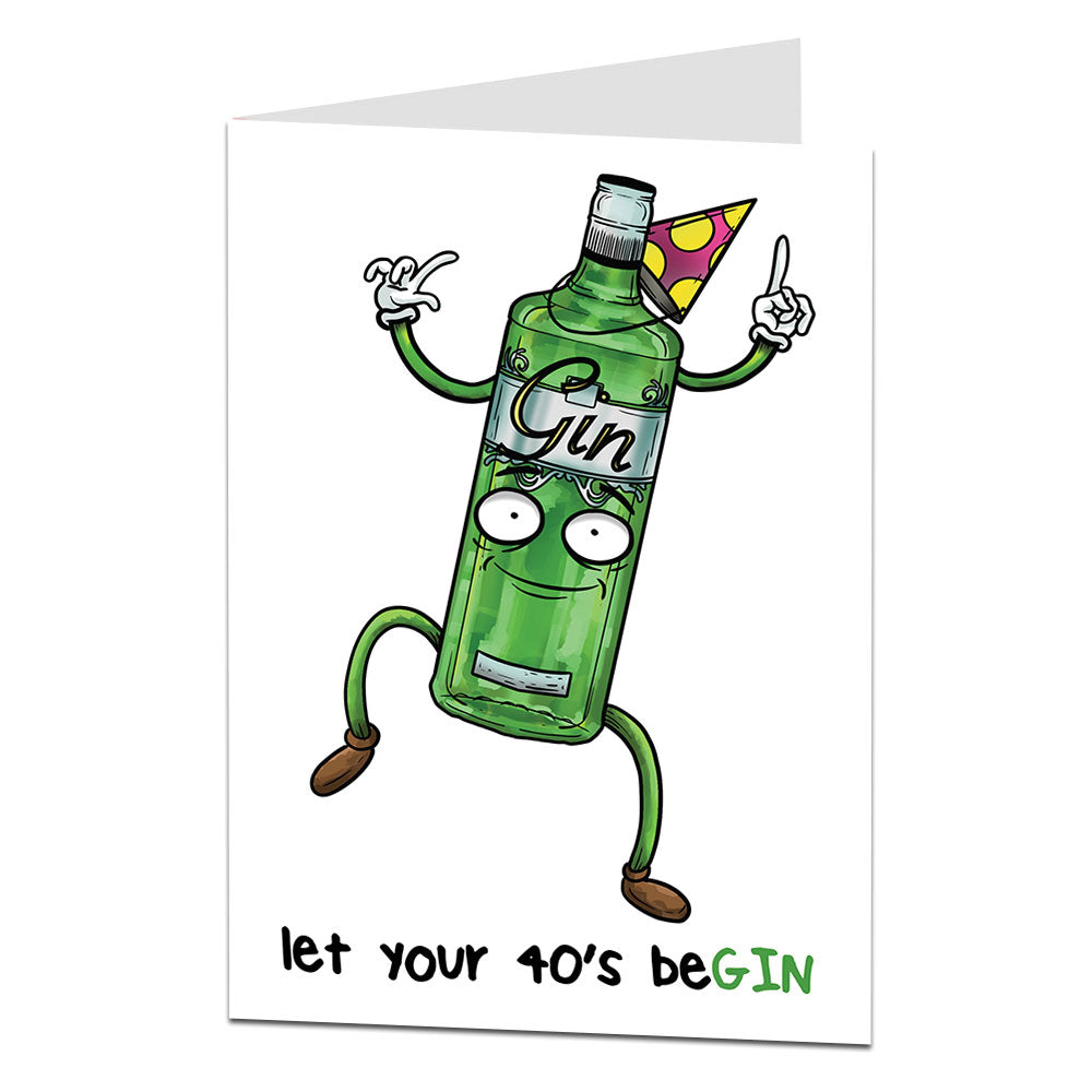 40th Gin Birthday Card