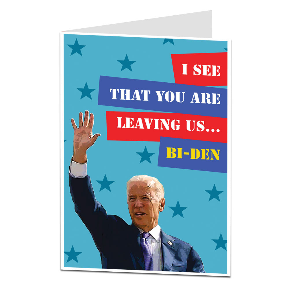 Joe Biden Leaving Card