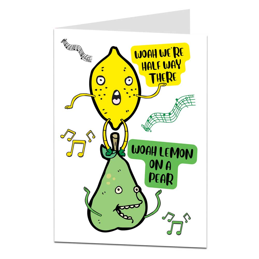 Lemon On A Pair Birthday Card