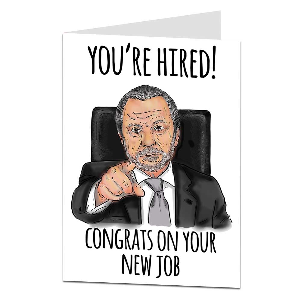 You're Hired Leaving Card