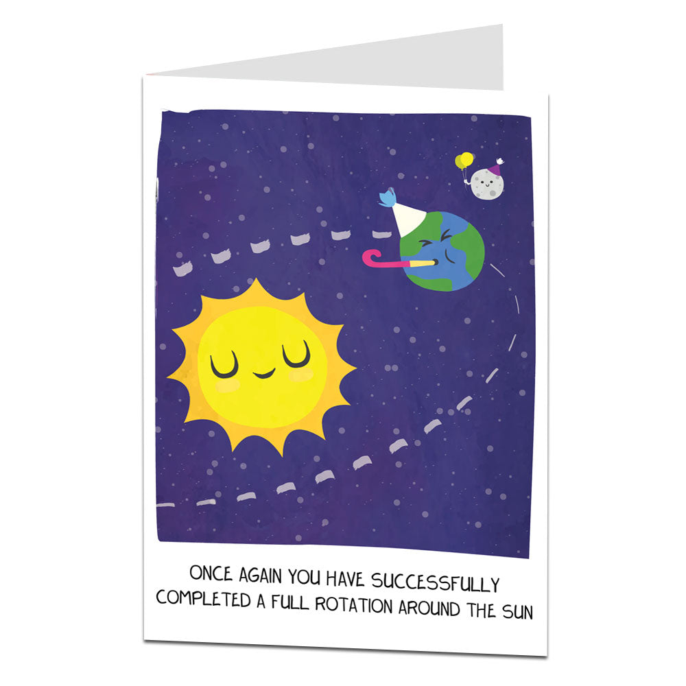 Completed Rotation Sun Birthday Card