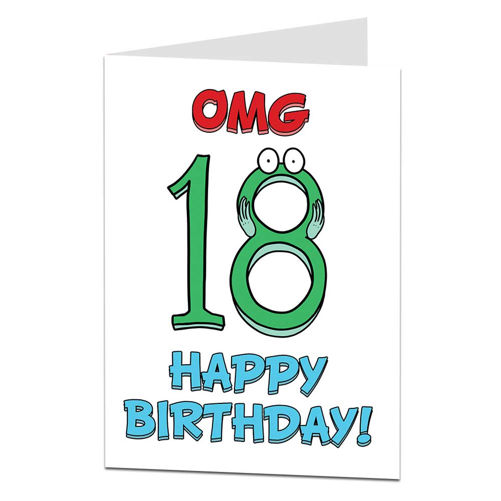 OMG 18 18th Birthday Card