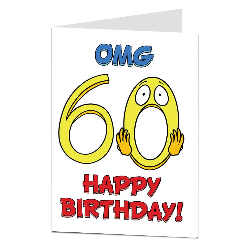 OMG 60 60th Birthday Card
