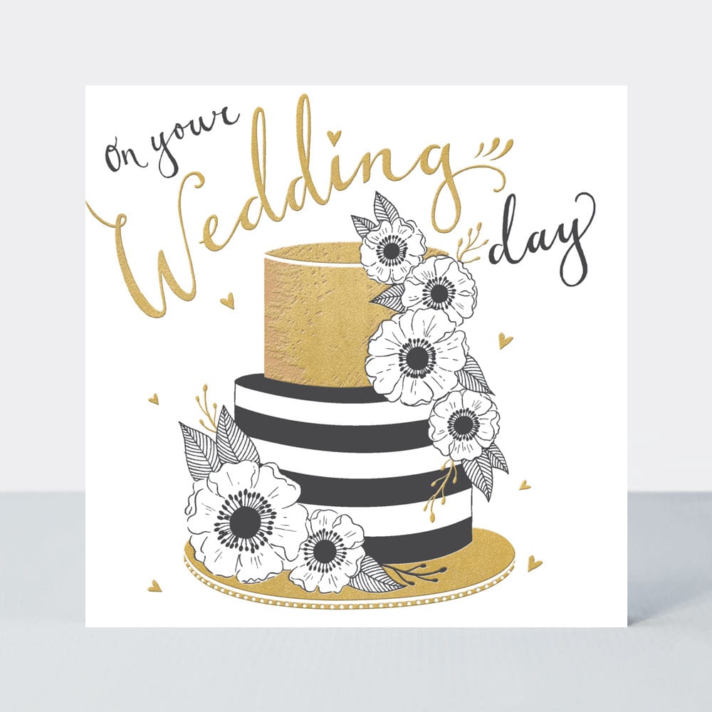 On Your Wedding Day Gold & Black Card