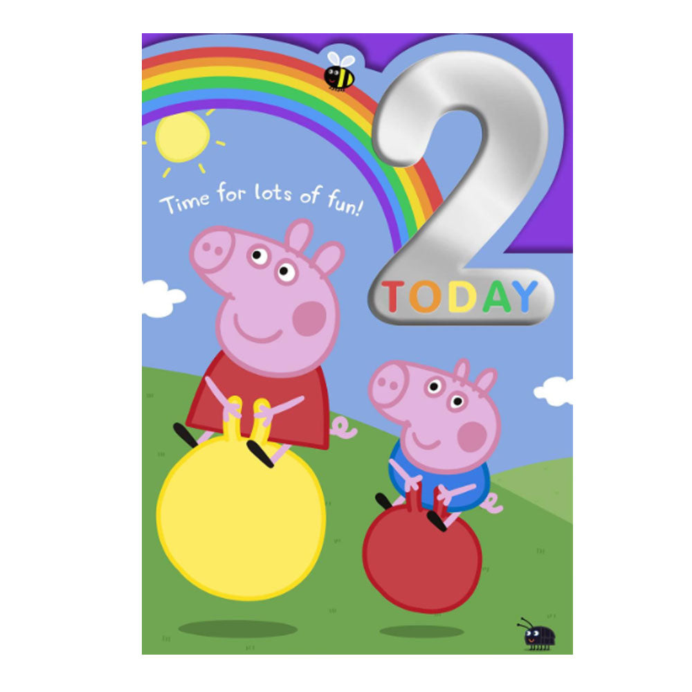 Peppa Pig 2nd Birthday Card