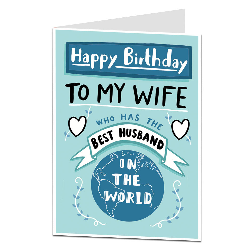 Wife Who Has Best Husband Birthday Card