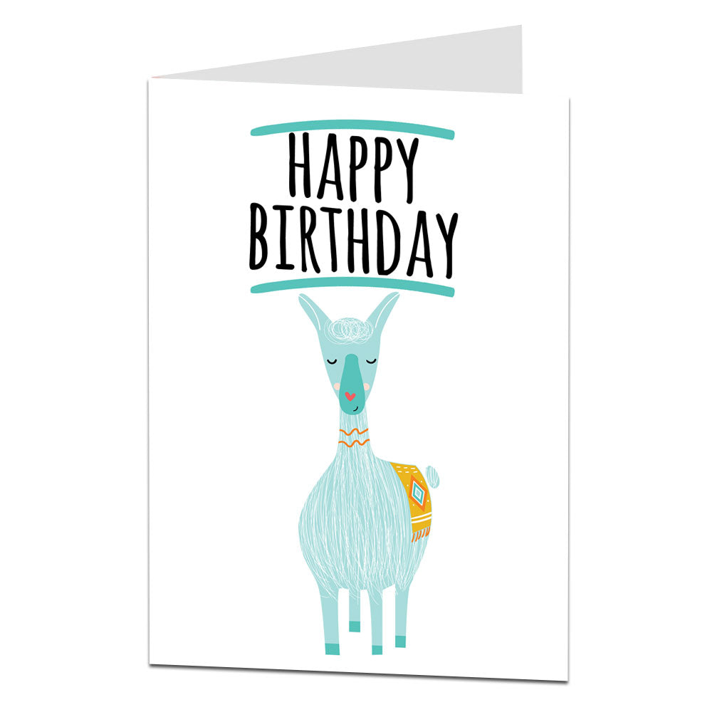 Llama Birthday Card For Kids