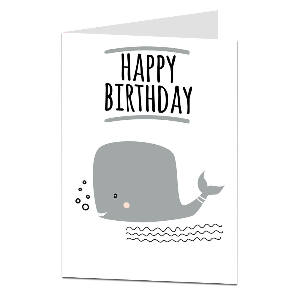 Whale Children's Birthday Card