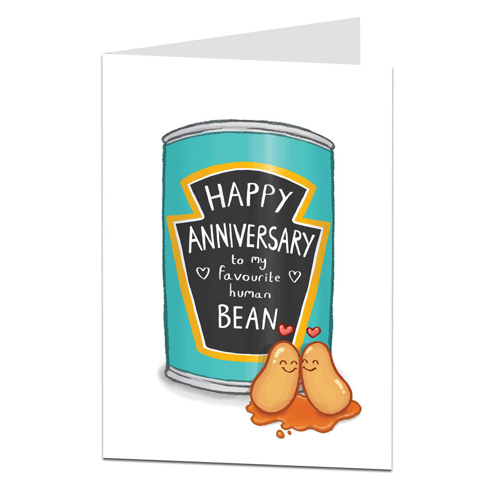 Happy Anniversary Card To My Favourite Human Bean