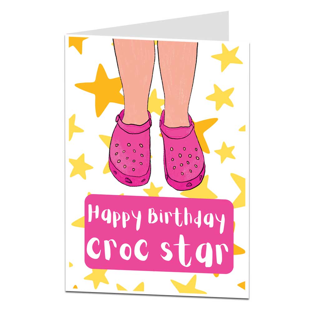 Happy Birthday Croc Star Women