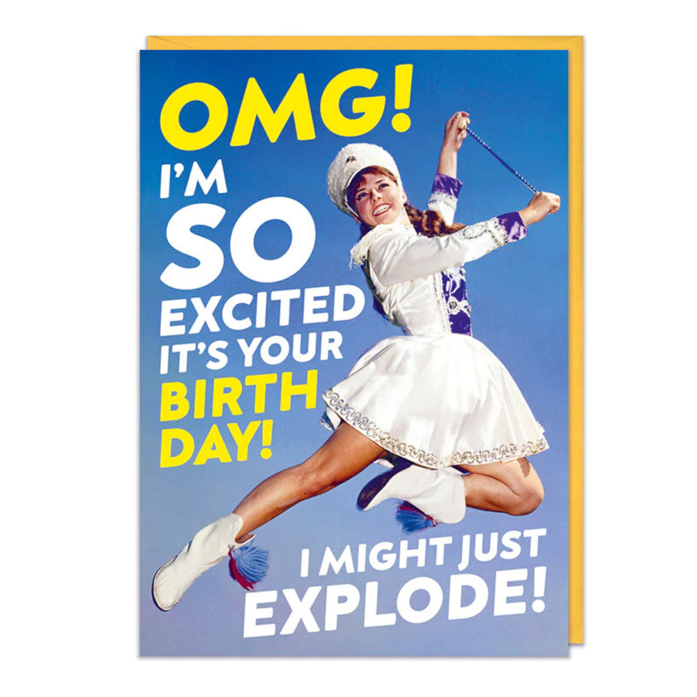 I'm So Excited Birthday Card For Women