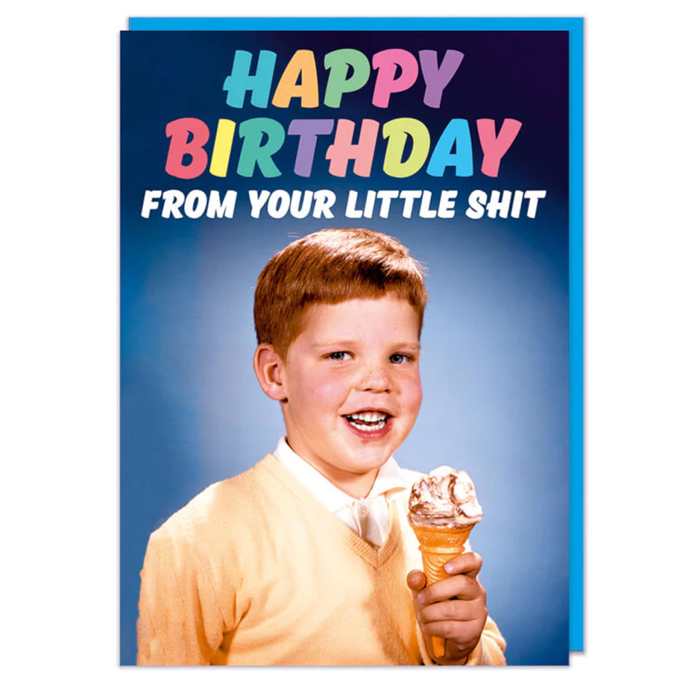 Happy Birthday Card From Your Little Shit For Mum & Dad