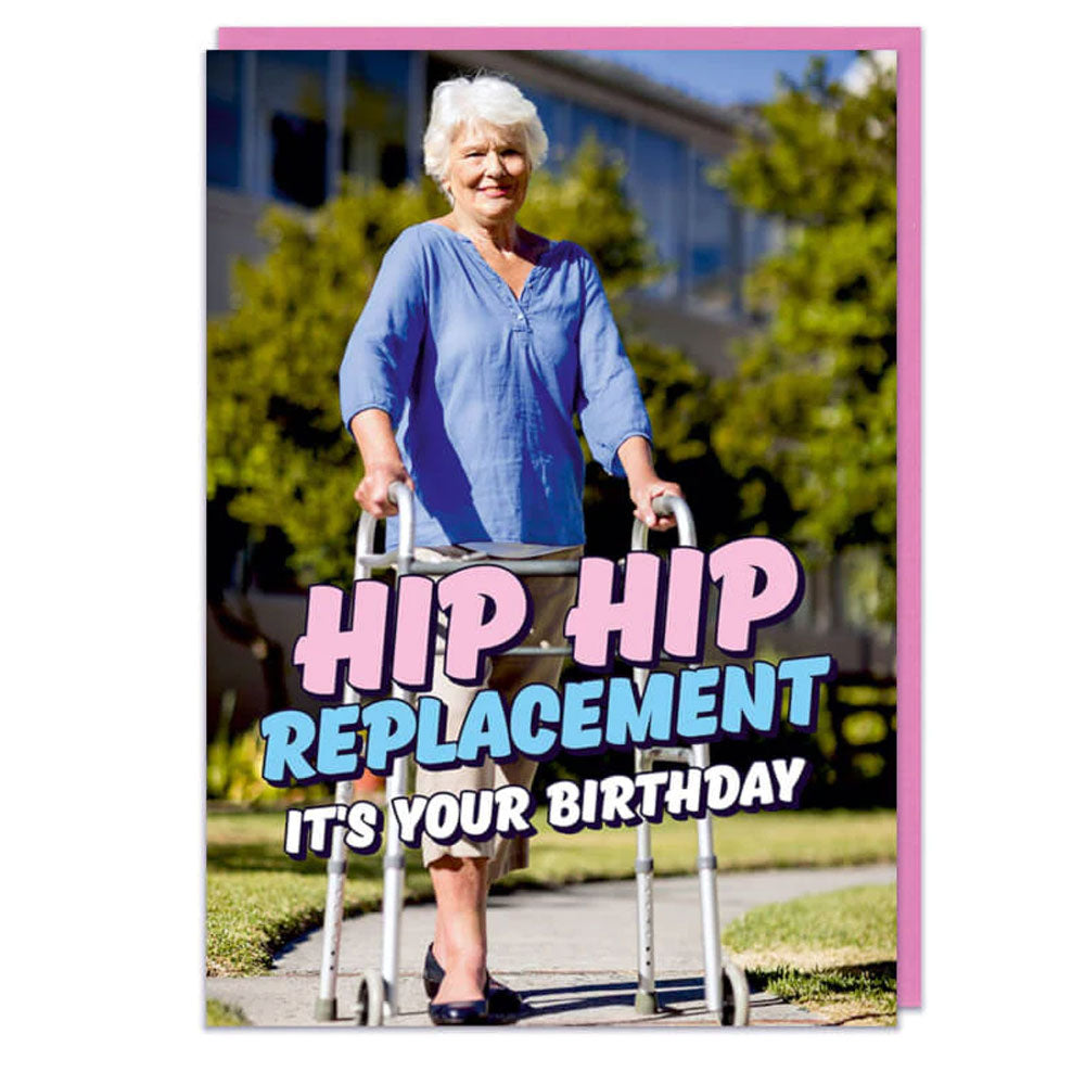Hip Replacement Birthday Card Women