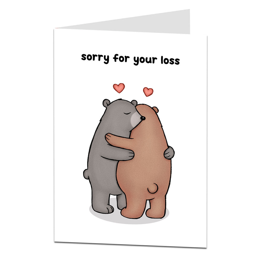 Sorry For Your Loss Bear Hug Sympathy Card