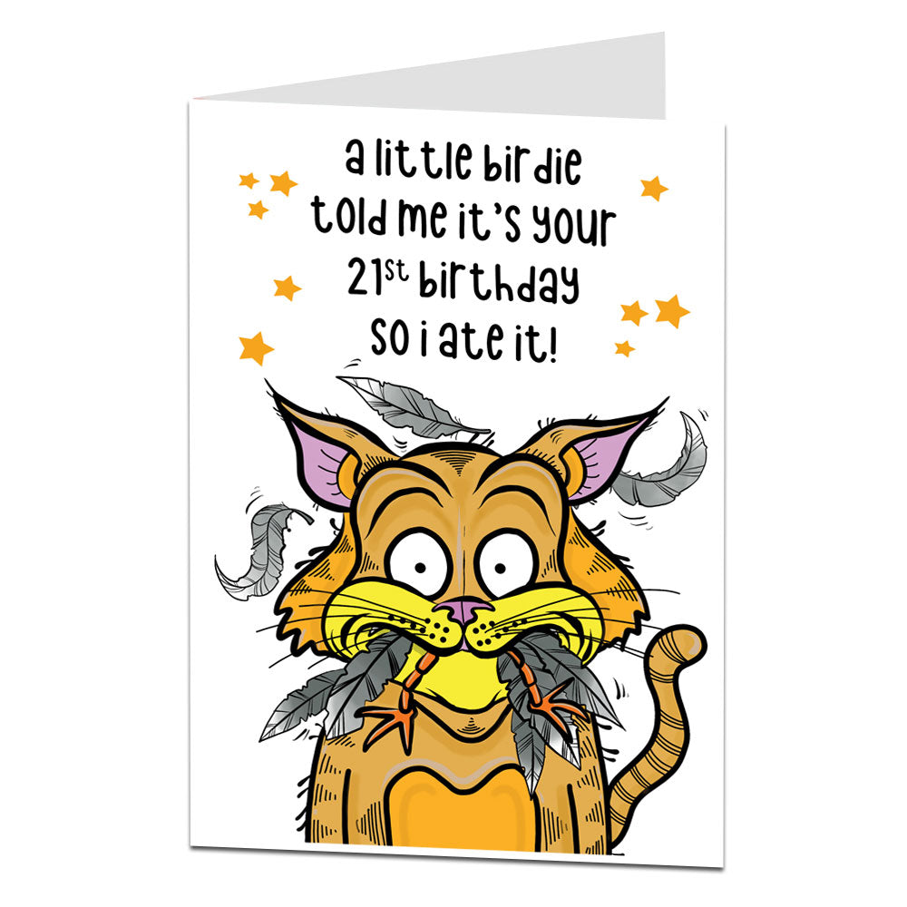 A Little Birdie 21st Birthday Card