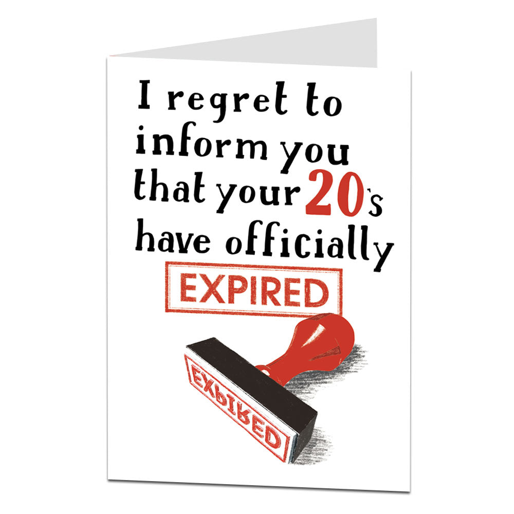 20's Expired 30th Birthday Card