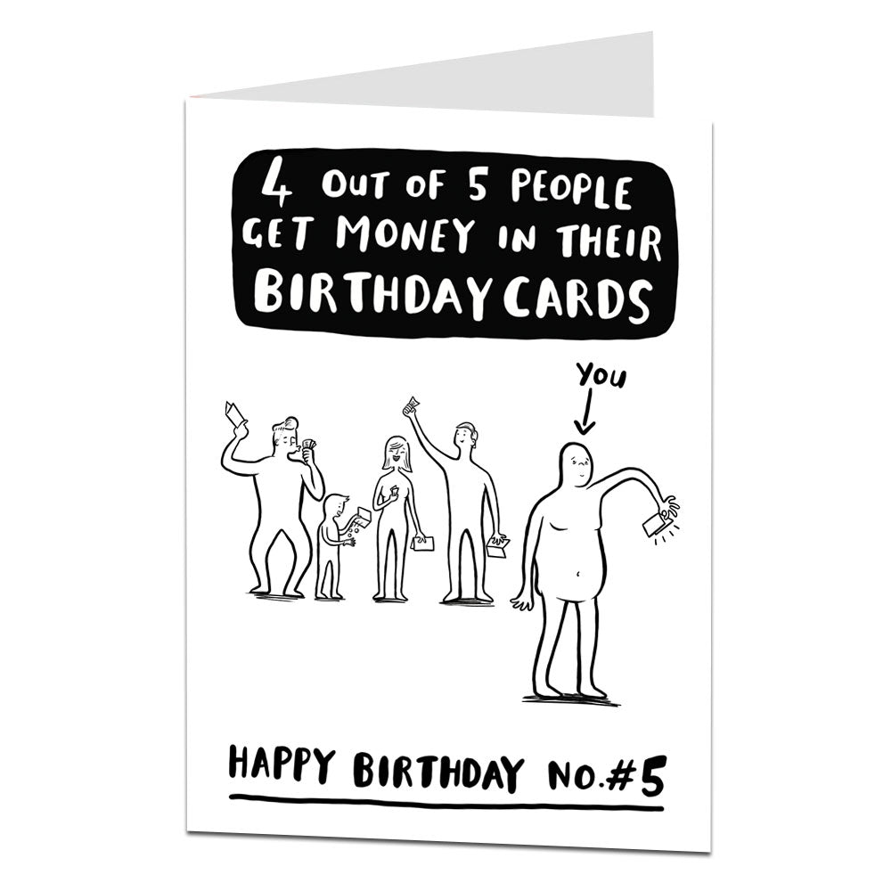 No Money Birthday Card Joke