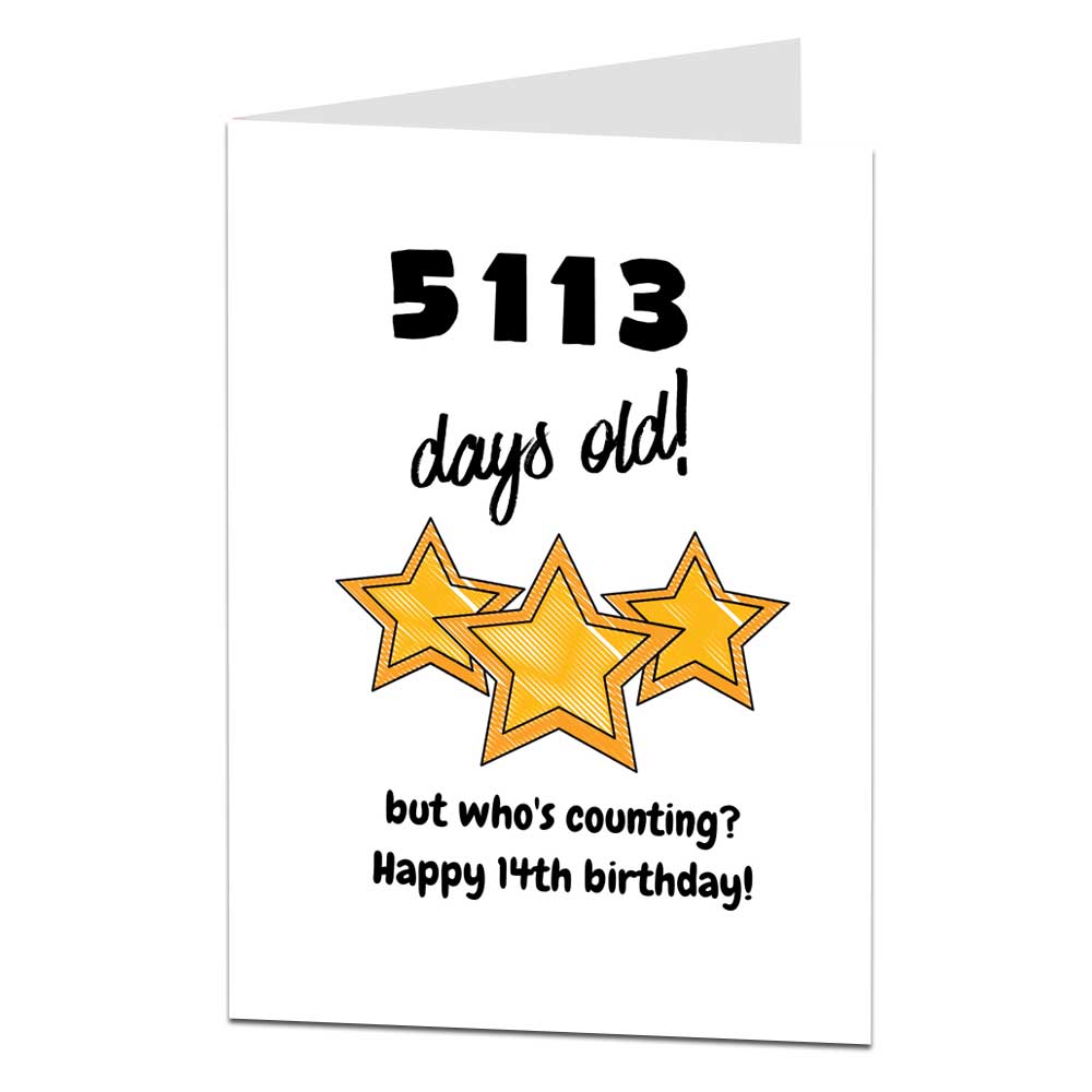 5113 Days Old But Who's Counting 14th Birthday Card
