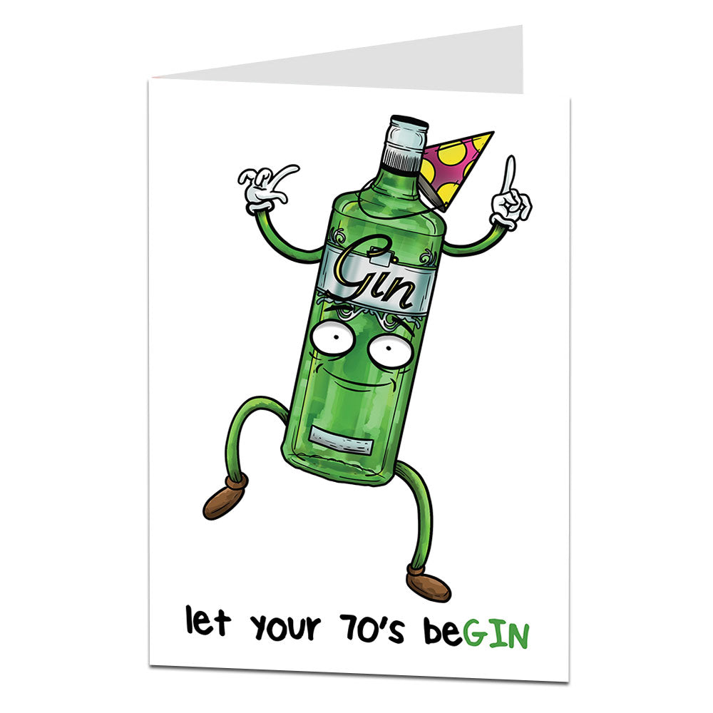 70th Gin Birthday Card
