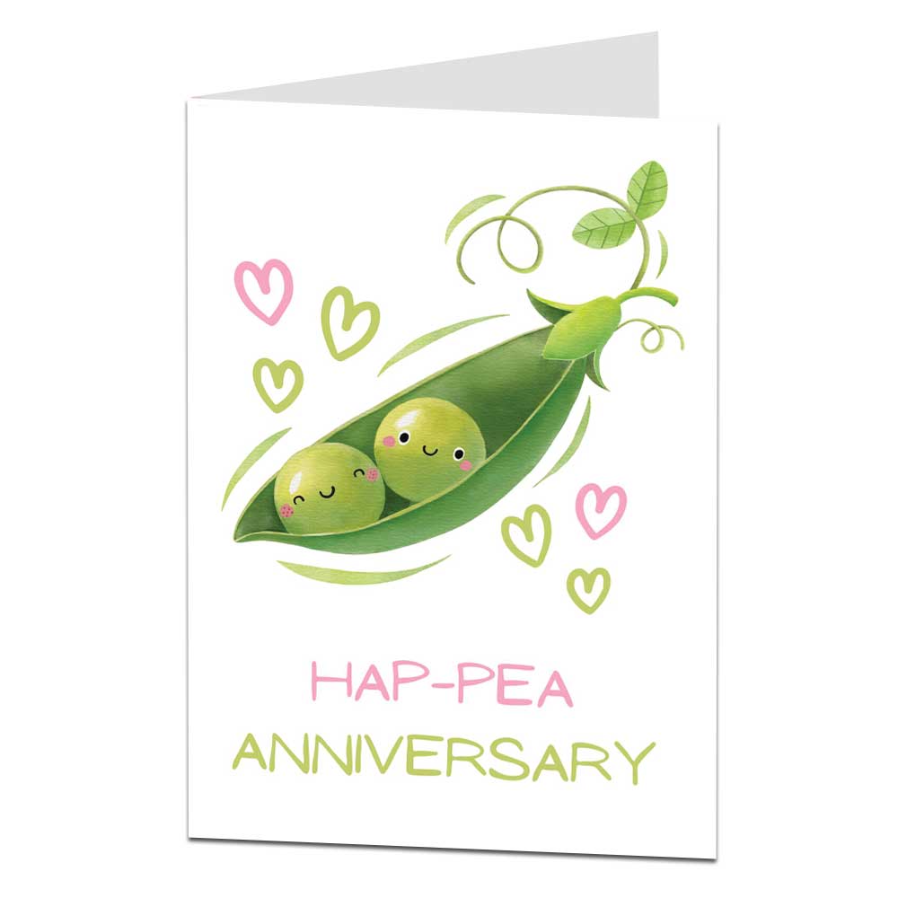 2 Peas In A Pod Anniversary Card
