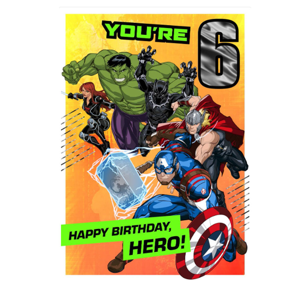 Marvel Avengers 6th Birthday Card For Boys – LimaLima