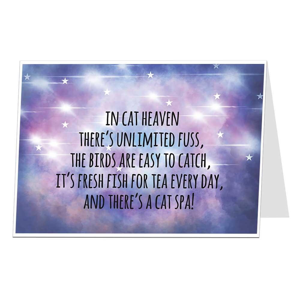 Cat Heaven Sympathy Card
