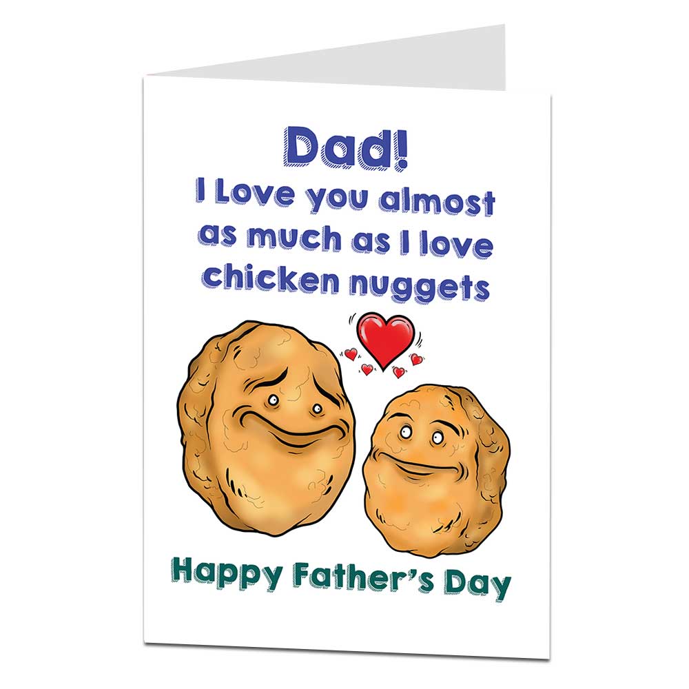 Chicken Nuggets Father's Day Card