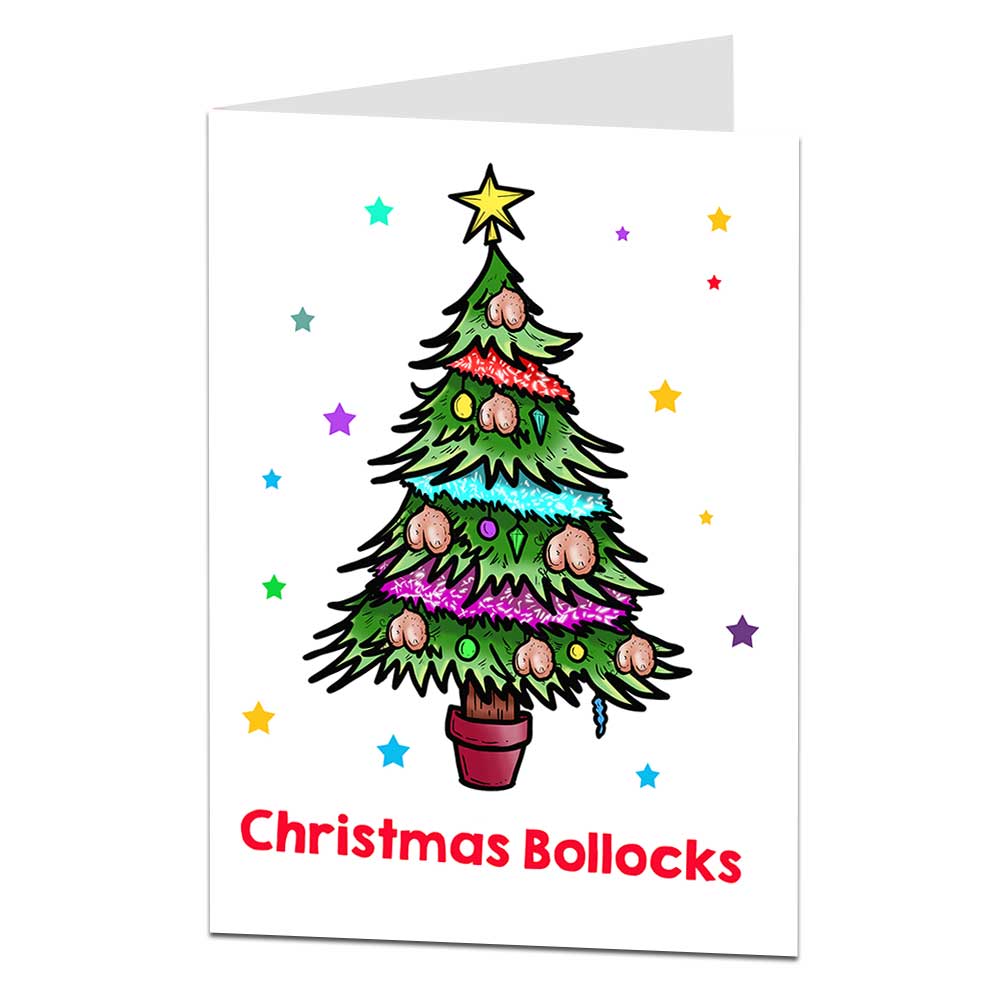 Christmas Bollocks Tree Card
