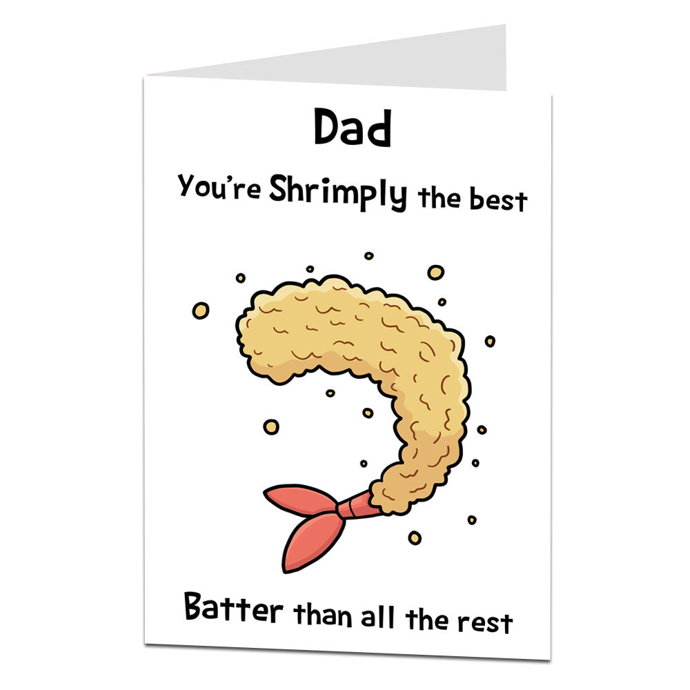 Dad Shrimply The Best Birthday Card