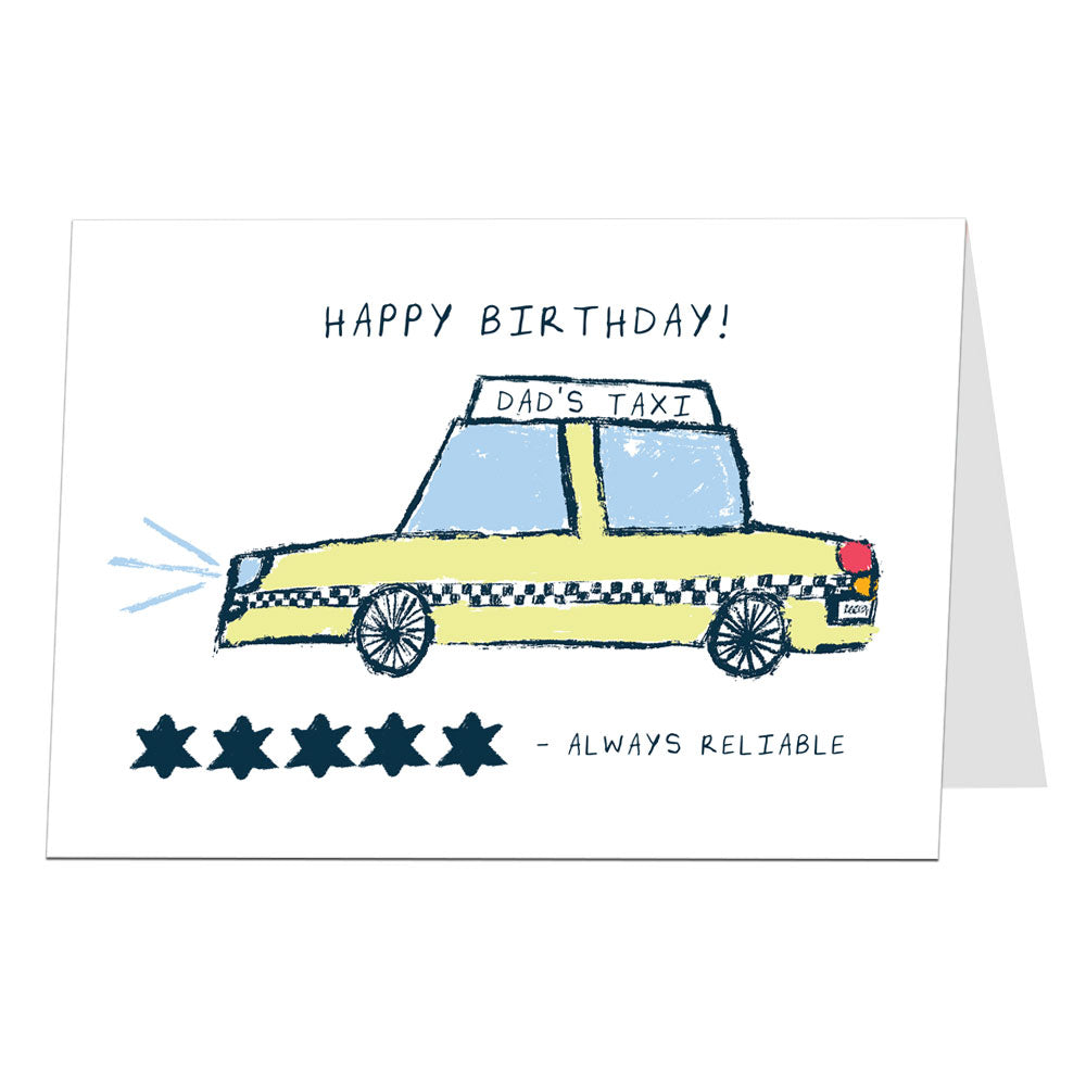 Dad's Taxi Birthday Card