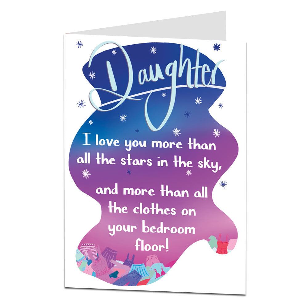 Daughter I Love You More Than All The Stars In The Sky Birthday Card