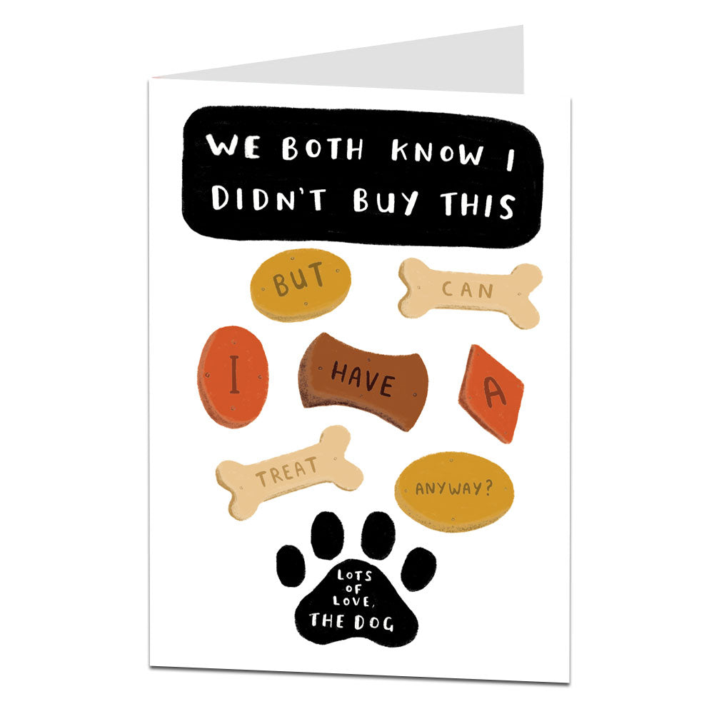 Dog Treat Birthday Card