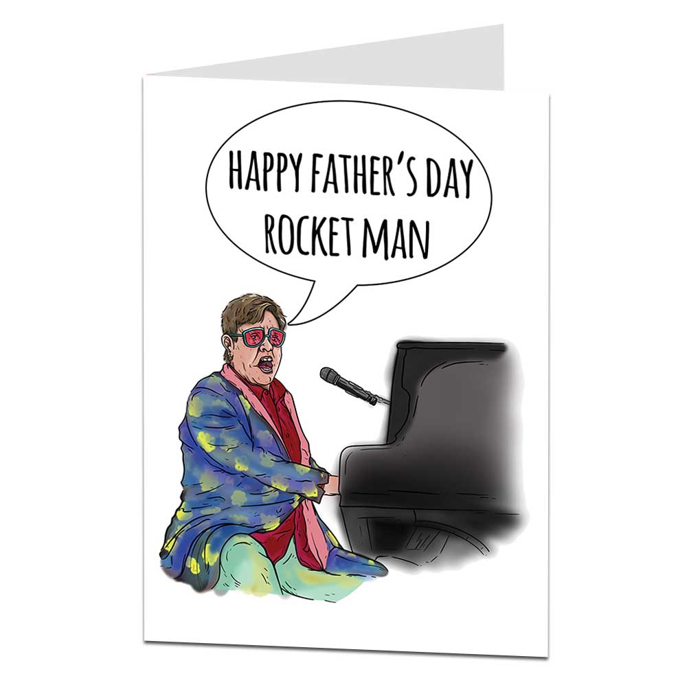 Elton John Rocket Man Father's Day Card