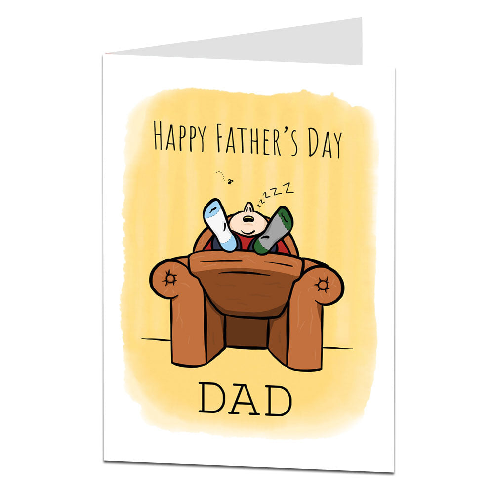 Father's Day Card Dad Asleep