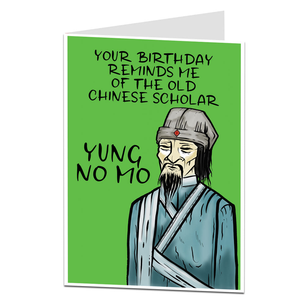 Yung No Mo Age Joke Birthday Card