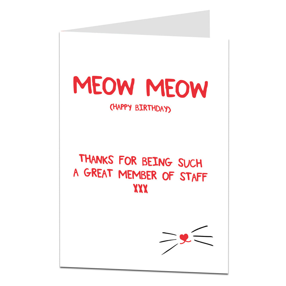 From The Cat Birthday Card