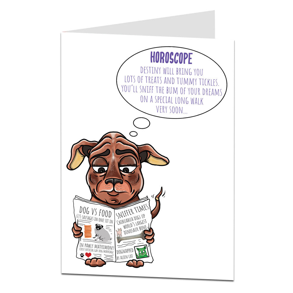 Dog Horoscope Birthday Card