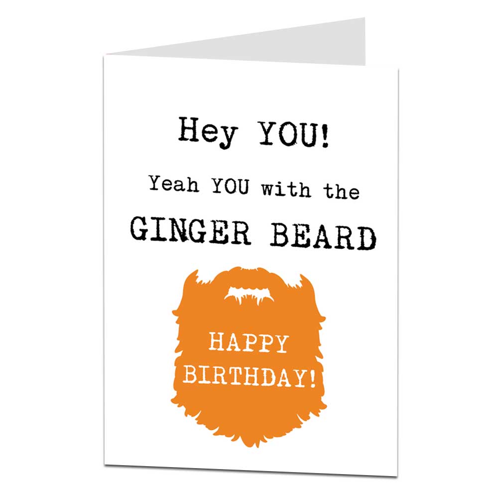 Ginger Beard Birthday Card