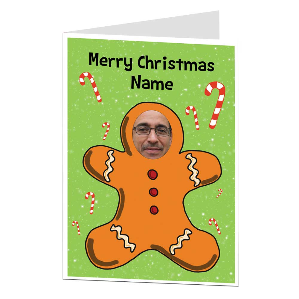 Personalised Gingerbread Christmas Card