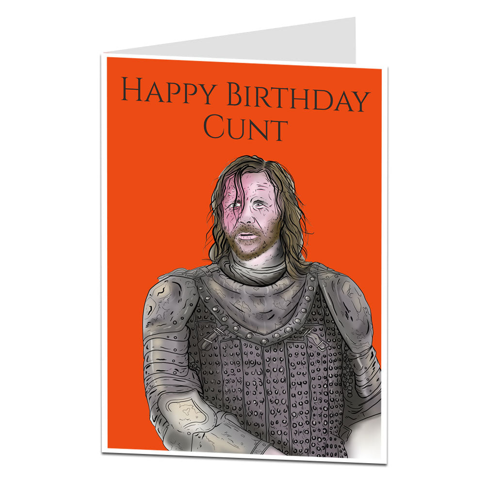 The Hound Game Of Thrones Birthday Card