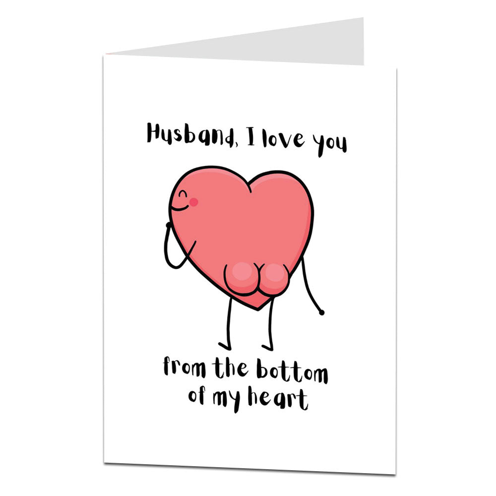 Husband I Love You From The Bottom Of My Heart Card