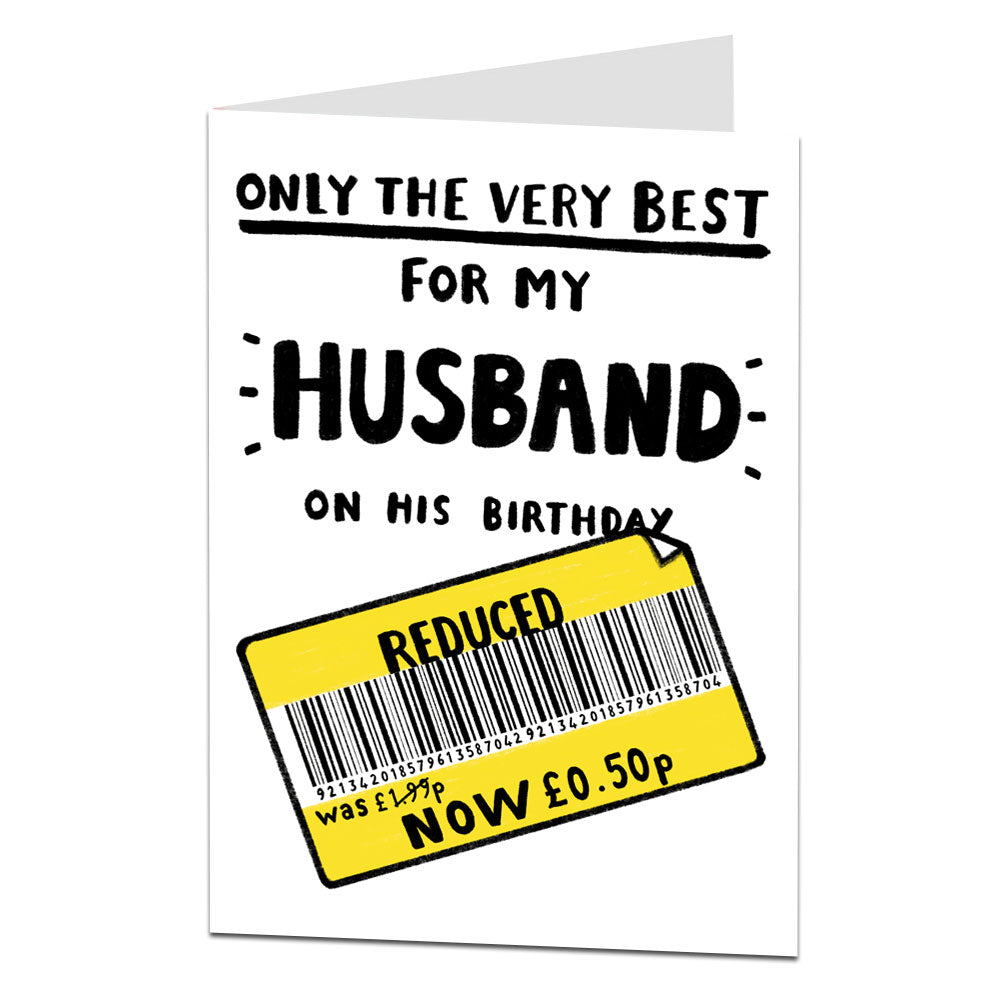 Very Best For Husband Reduced Birthday Card