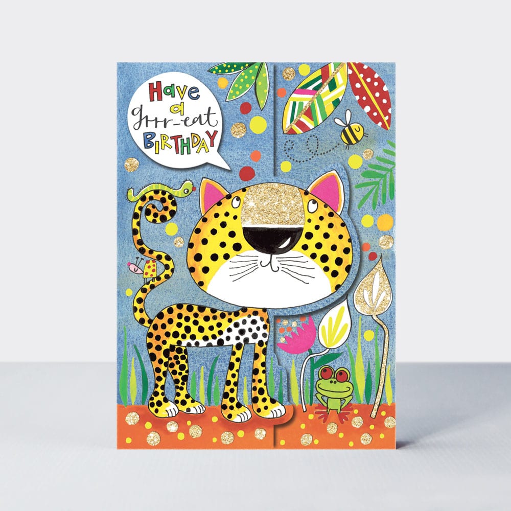 Leopard Birthday Card For Kids