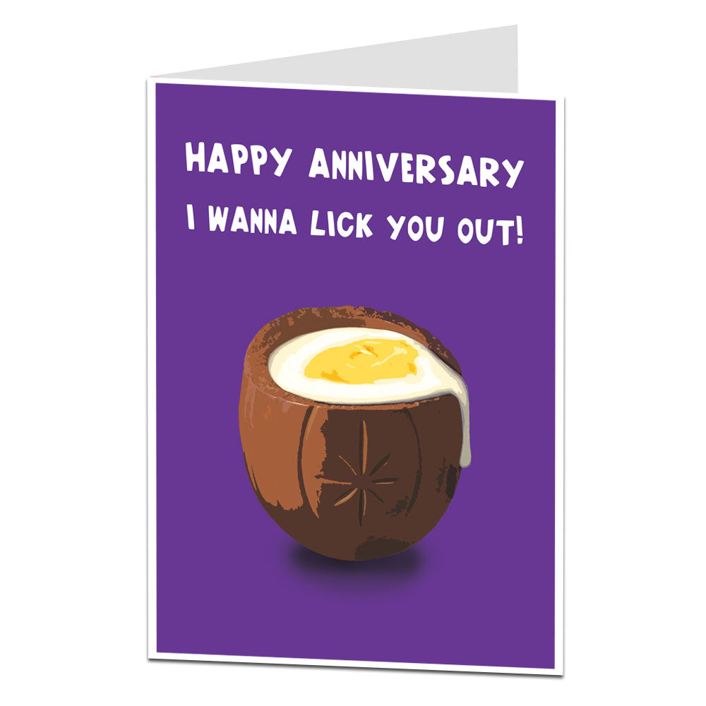 I Wanna Lick You Out Anniversary Card