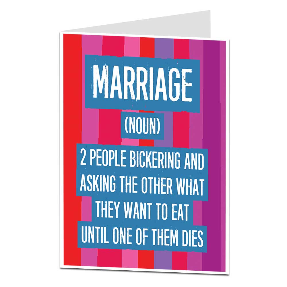 Marriage Definition Anniversary Card